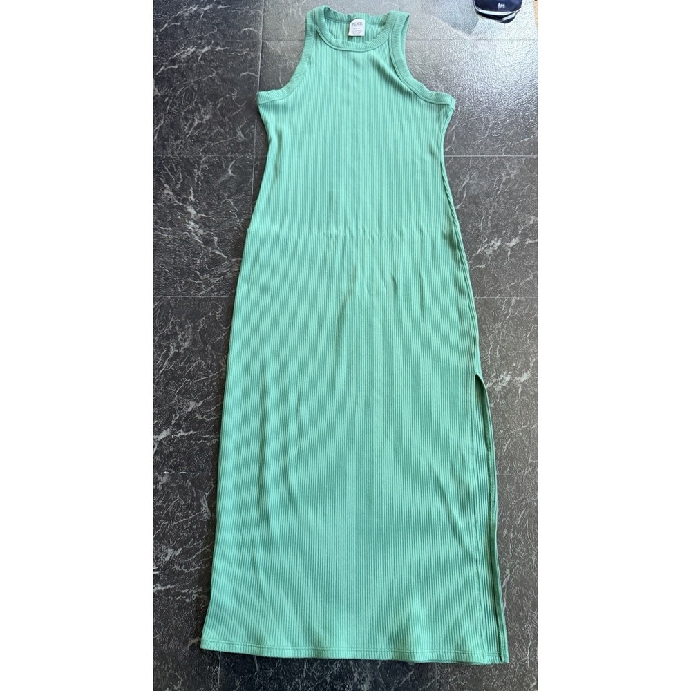 Victoria's Secret Bodycon Ribbed Tank Maxi Women Size Large Green